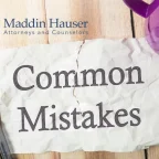The words common mistakes on a piece of paper